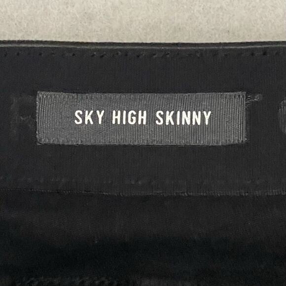 Torrid Sky High Skinny Jeans Plus Size 22T Black High Rise Distressed Dark Denim - Picture 3 of 12